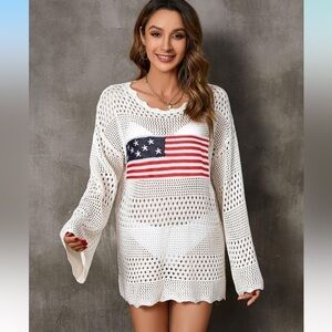 Crochet swimsuit coverup